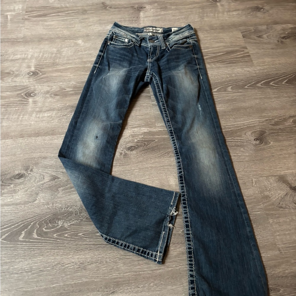 BKE Women's Dark Blue bootcut Jeans